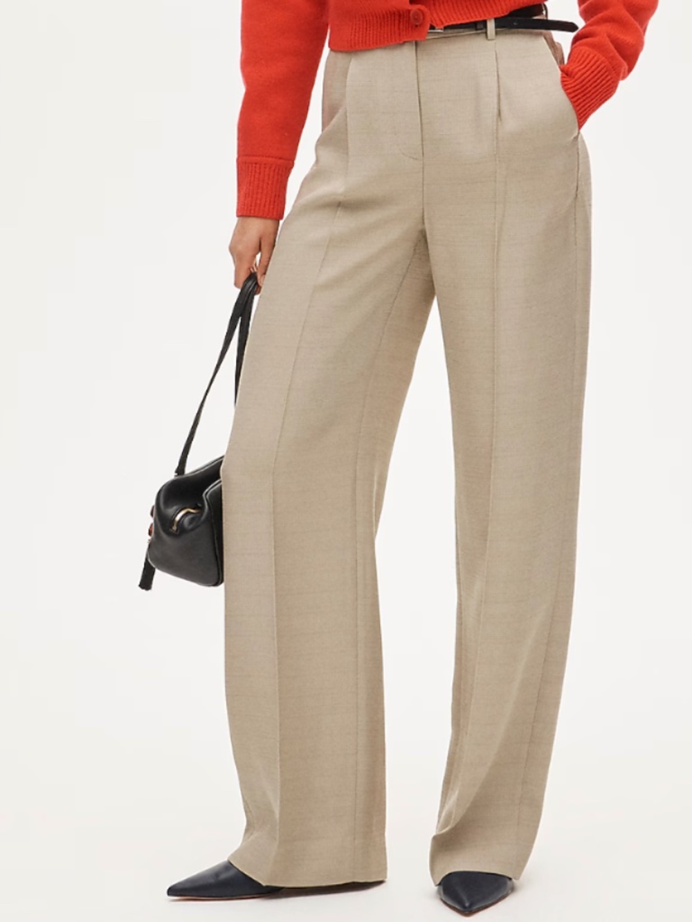 J.Crew Essential Wide Leg Pants NWT in Washed Hazelwood Luster Canvas Size 0